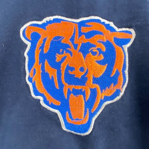Chicago Bears Mens Sweatshirt Large Navy Blue Gildan Crewneck - Picture 3 of 10